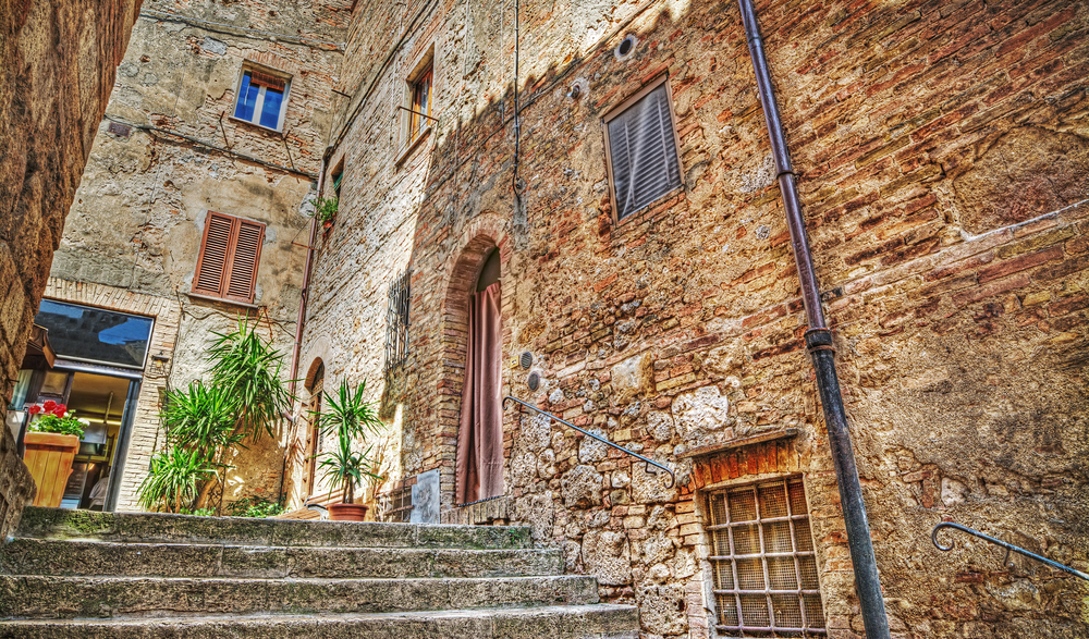 Little street in San Gimignano