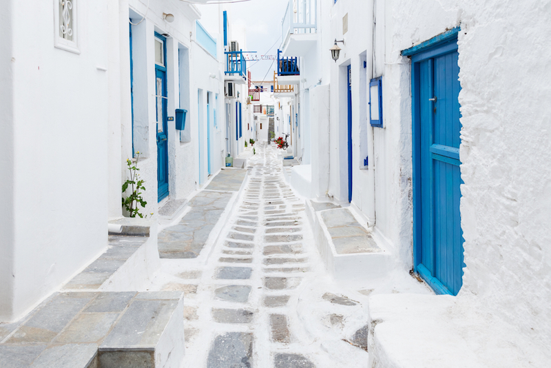 The streets of Mykonos