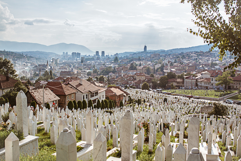 One of many cemeteries in Sarajevo