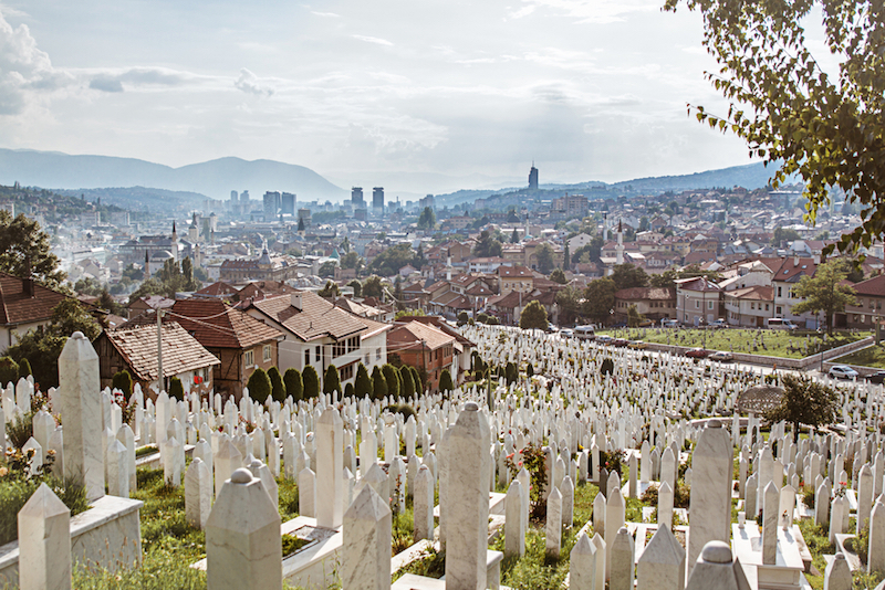 One of many cemeteries in Sarajevo