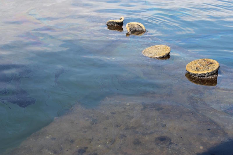 Oil still leaks from this sunken ship at Pearl Habour