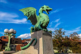 Dragon bridge in Ljubljana, Slovenia