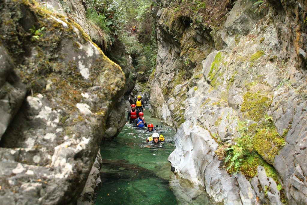 Narrow passageway in Queenstown Canyon