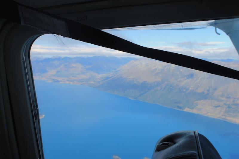 Flying over the Alps on route to Milford Sound